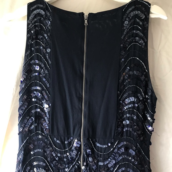 Navy blue Alice & Olivia sequin dress size 6 - Picture 5 of 8